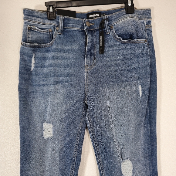 RSQ Men’s Size 34 × 32 Slim Vintage Flex‎ Jeans Distressed Blue NWT New - Picture 2 of 9